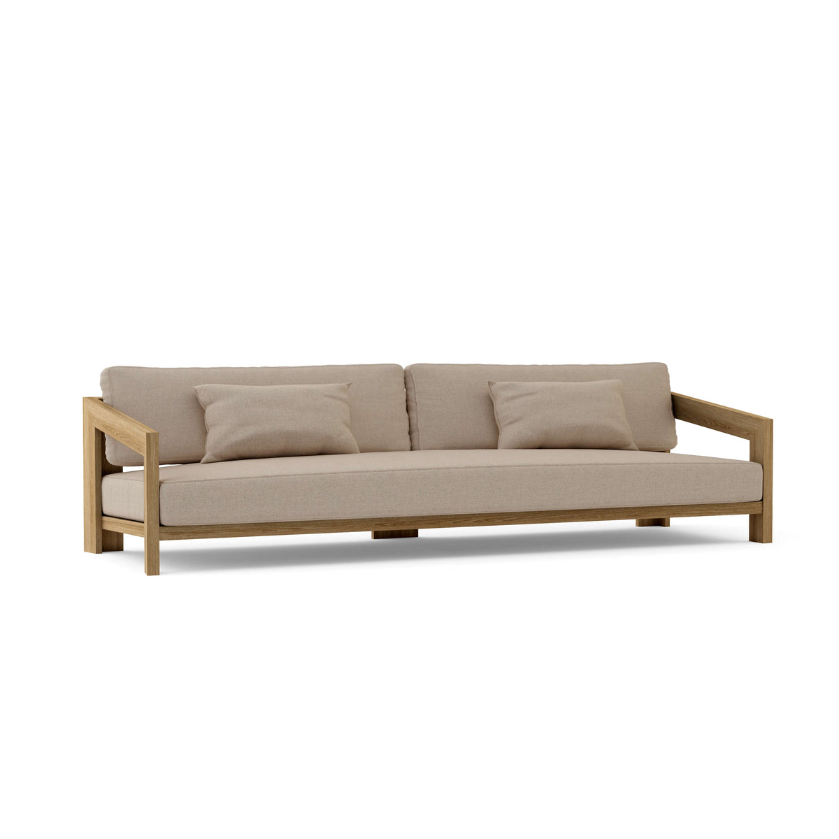 Smyrna 4-Seat Teak Sofa with Sunbrella Cushions | BetterPatio