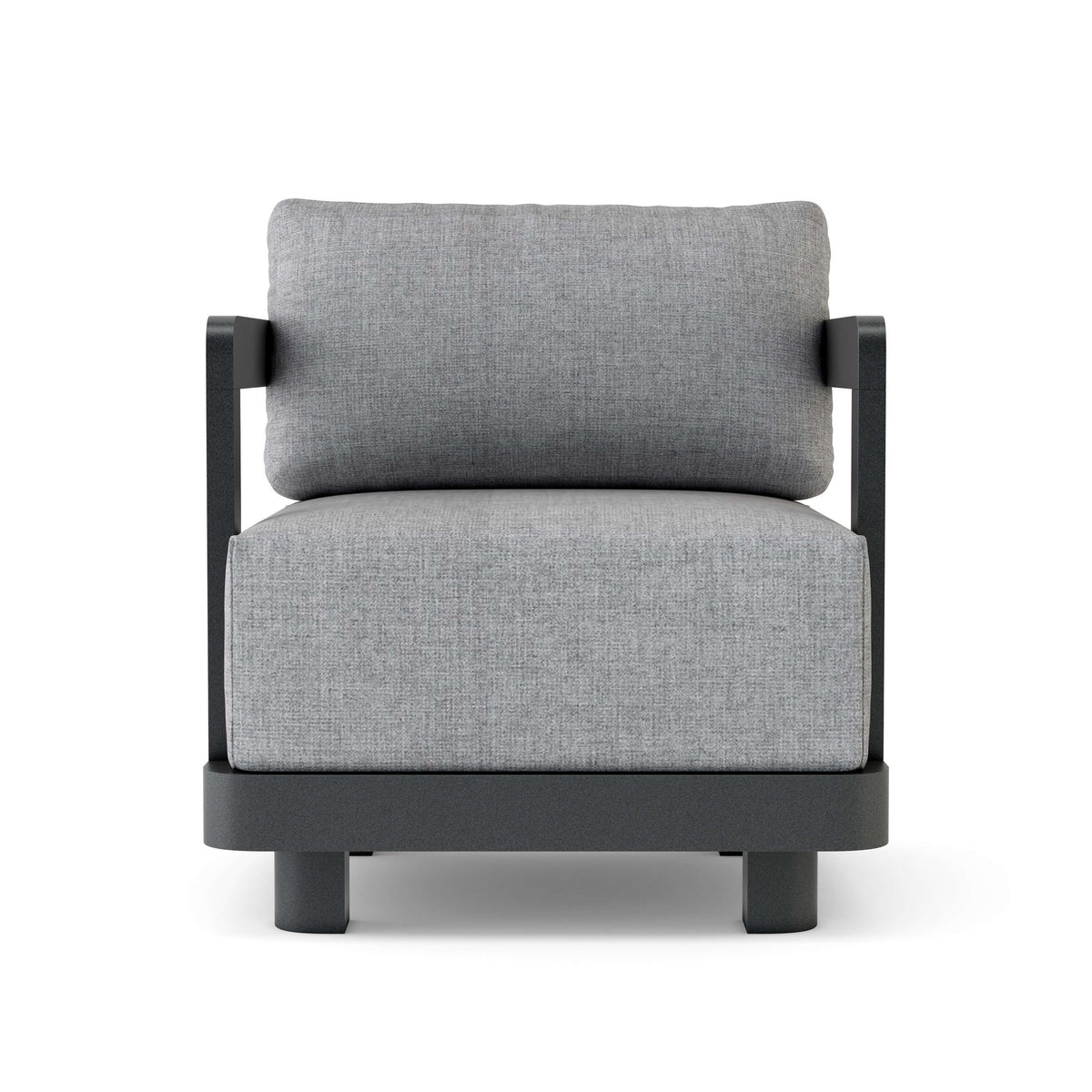 Anderson Teak Granada Deep Seating Aluminum Armchair - side profile outdoor chair view