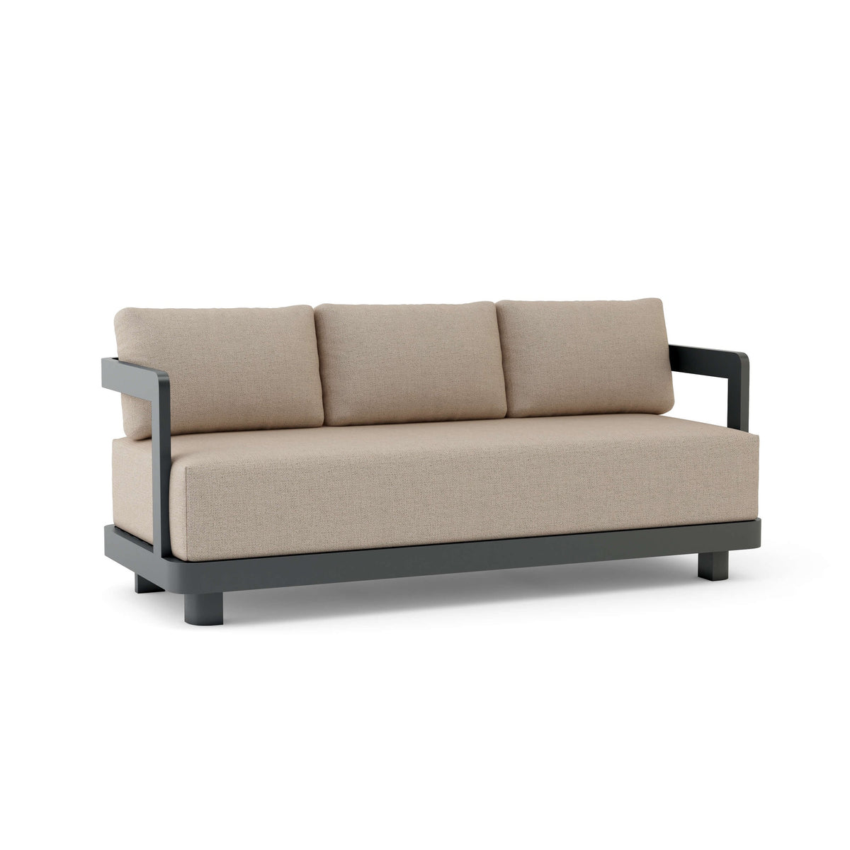 Anderson Teak Granada Deep Seating Sofa - Cast Ash Sunbrella cushions outdoor sofa