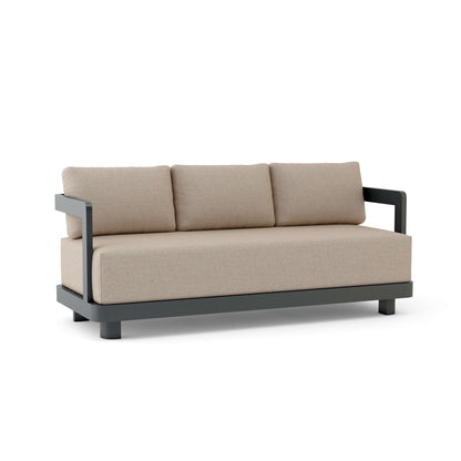 Anderson Teak Granada Deep Seating Sofa - Cast Ash Sunbrella cushions outdoor sofa