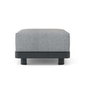 Granada Deep Seating Aluminum Ottoman with 10.5″ Sunbrella Cushion - Dark Grey