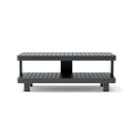 Granada Rectangular Aluminum Coffee Table - Dark Grey Two-Tier