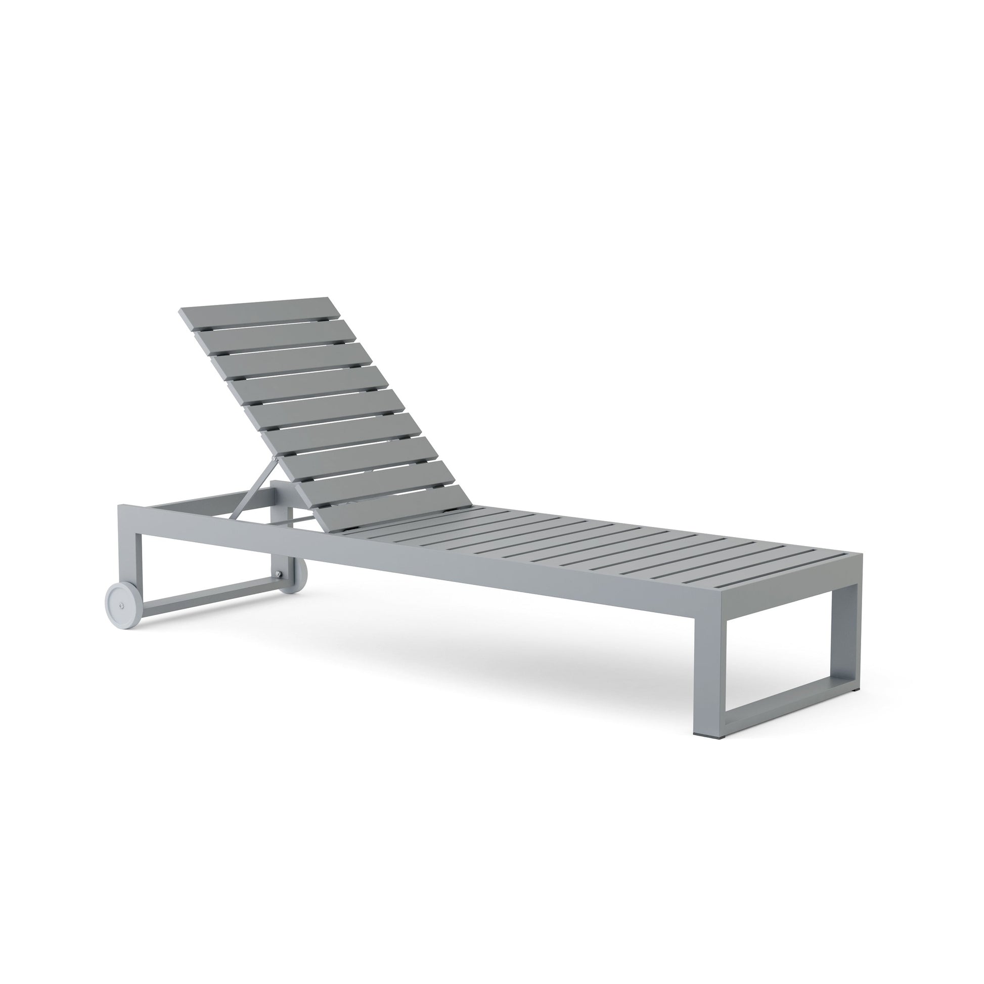 Gray lounge chair on a white background