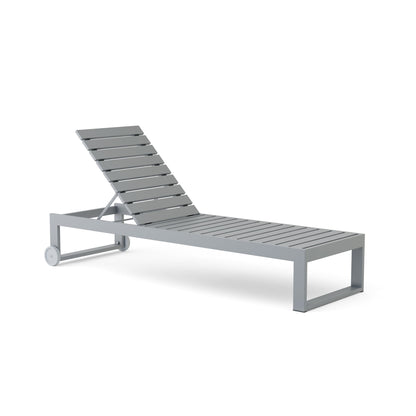 Gray lounge chair on a white background