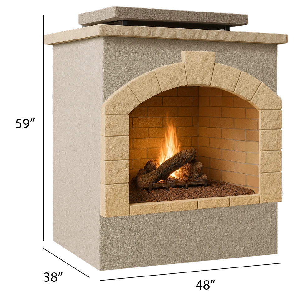 Cal Flame 60 inch Outdoor Fireplace FRP-906-1 Cal Flame