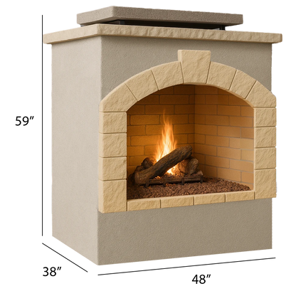 Cal Flame 60 inch Outdoor Fireplace FRP-906-1 Cal Flame