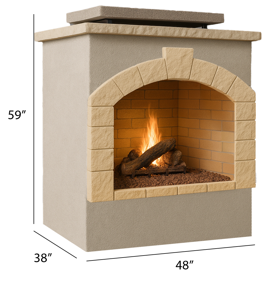 Cal Flame 60 inch Outdoor Fireplace FRP-906-1