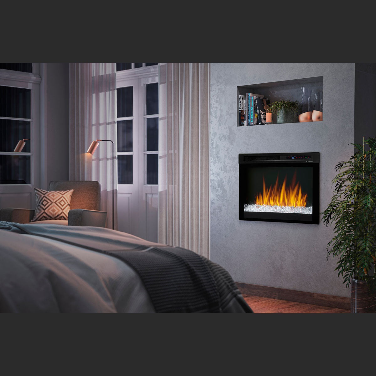 Dimplex XHD26G electric firebox front view