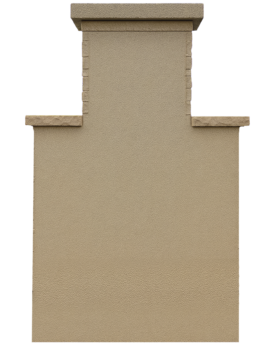 Cal Flame 78 inch Outdoor Fireplace with Hearth FRP-908-2