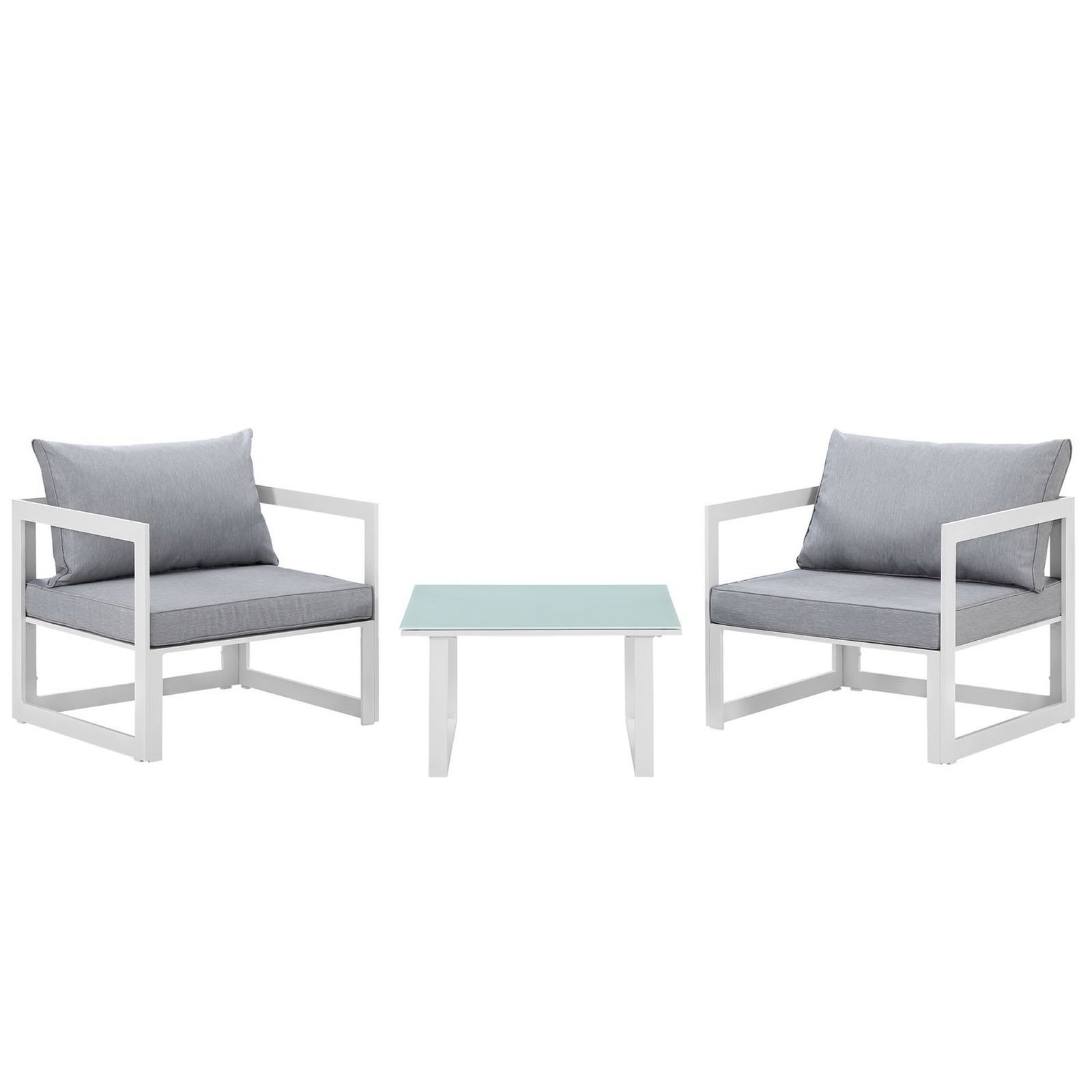 Fortuna 3 Piece Outdoor Patio Sectional Sofa Set by Modway