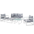 Fortuna 6 Piece Outdoor Patio Sectional Sofa Set by Modway