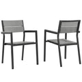 Maine Outdoor Patio Dining Armchair Set of 2 by Modway