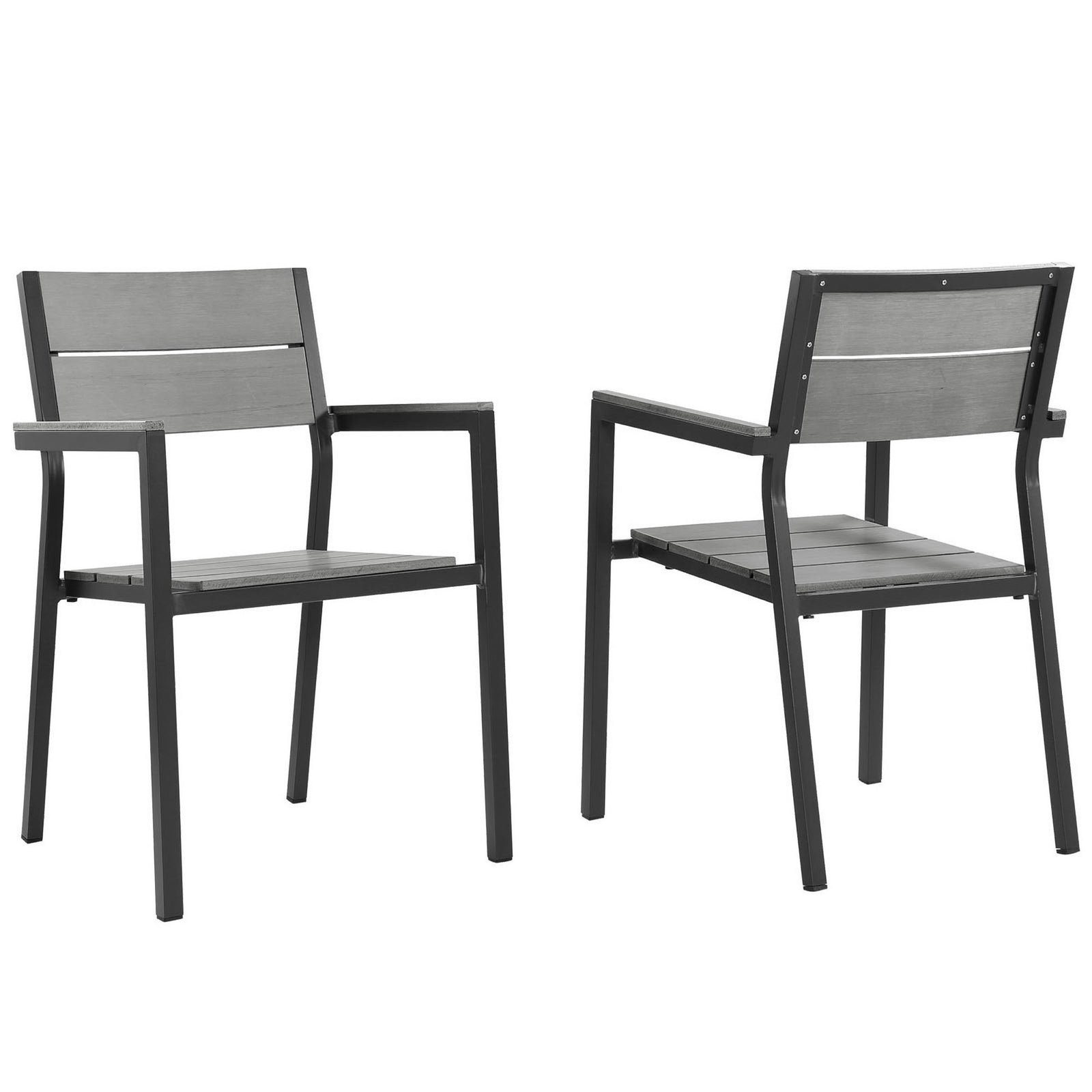 Maine Outdoor Patio Dining Armchair Set of 2 by Modway