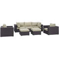 Gather 7 Piece Outdoor Patio Sectional Set by Modway