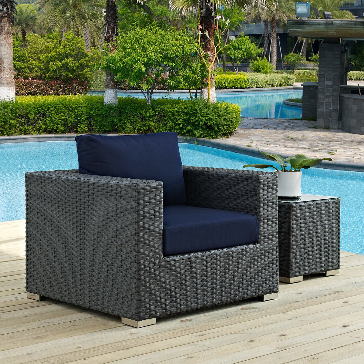 Sojourn Outdoor Patio Sunbrella® Armchair by Modway