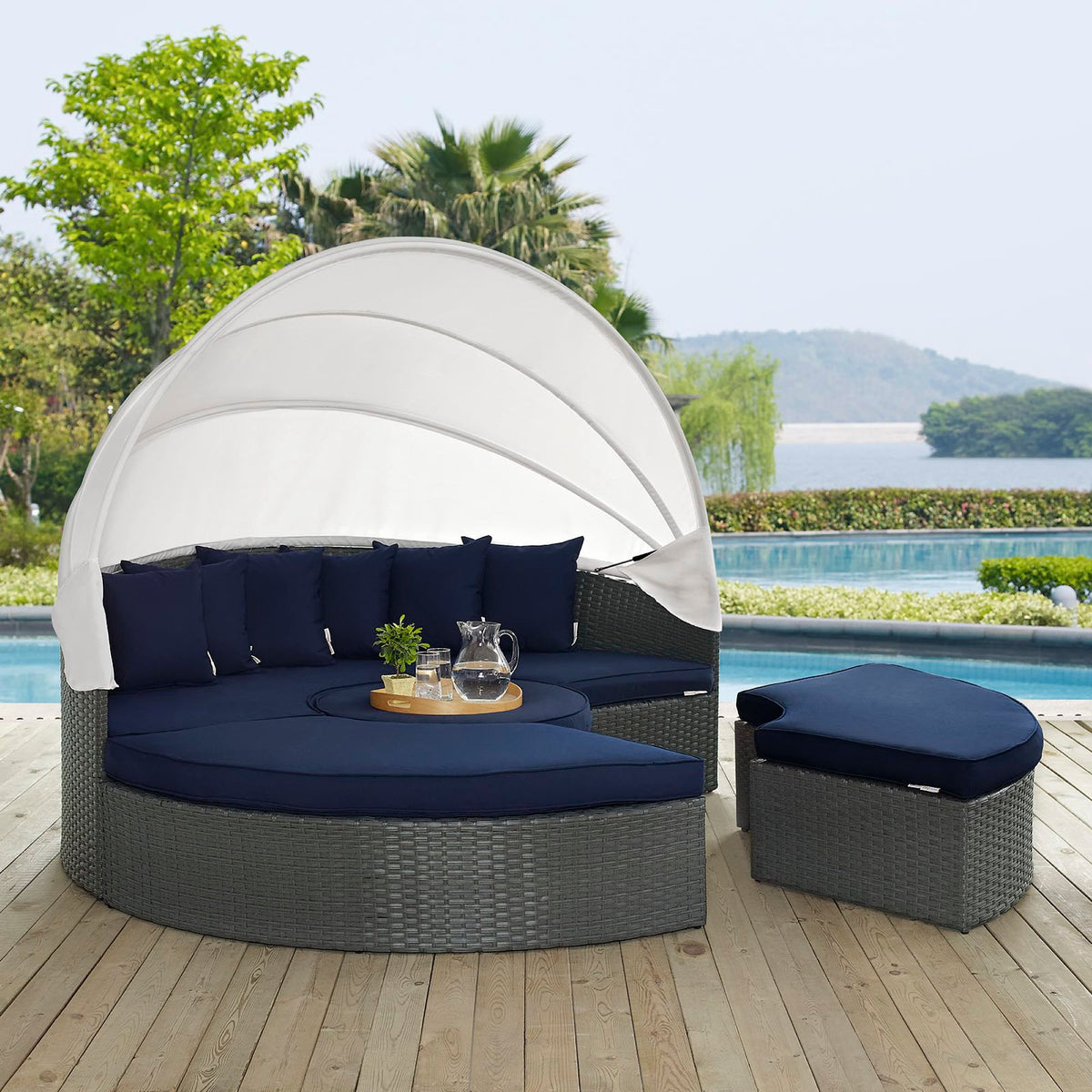 Sojourn Outdoor Patio Sunbrella® Daybed by Modway