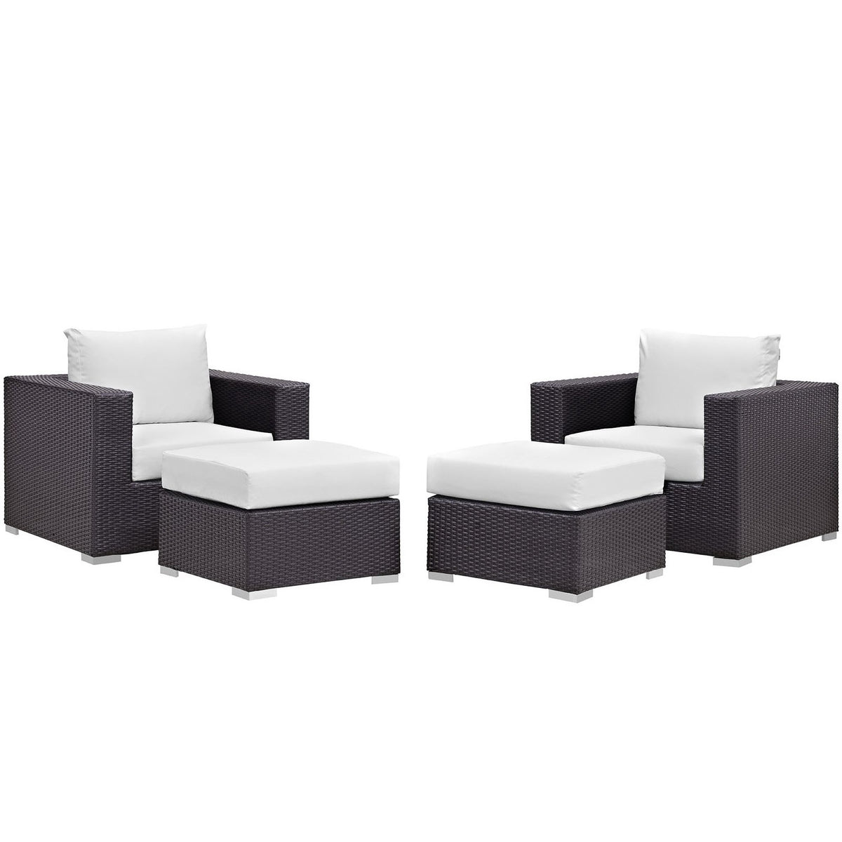 Convene 4 Piece Outdoor Patio Sectional Set by Modway