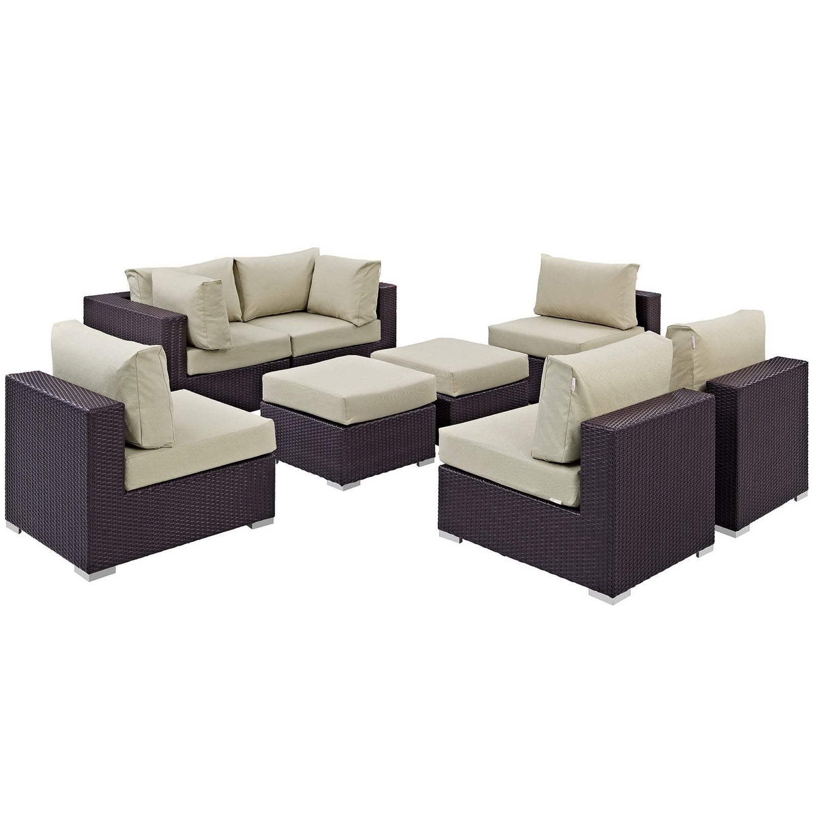 Convene 8 Piece Outdoor Patio Sectional Set by Modway