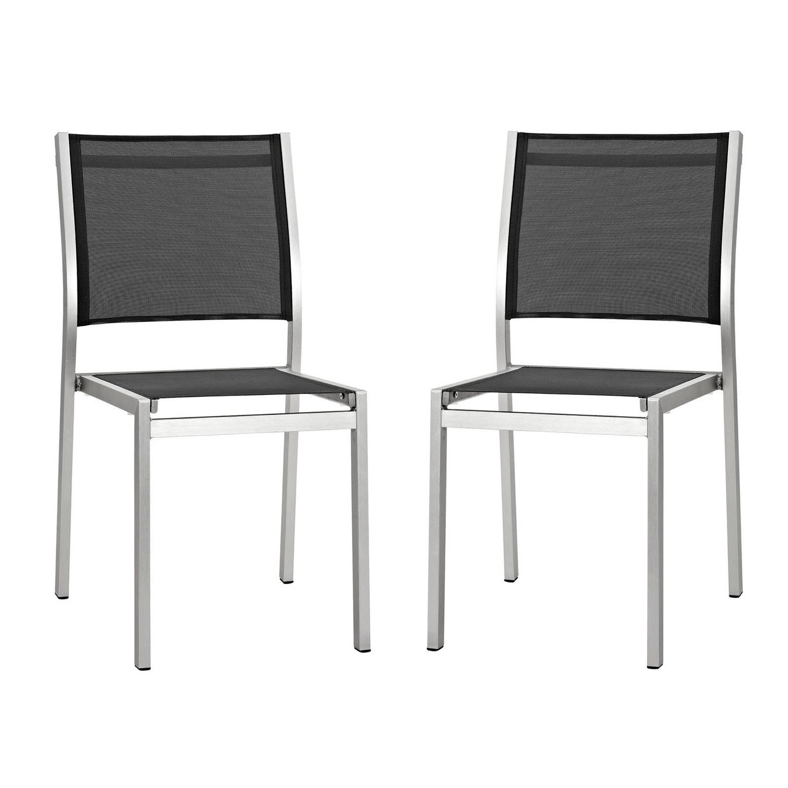 Shore Outdoor Patio Aluminum Side Chair Set of 2 by Modway