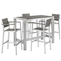Shore 5 Piece Outdoor Patio Aluminum Dining Set by Modway