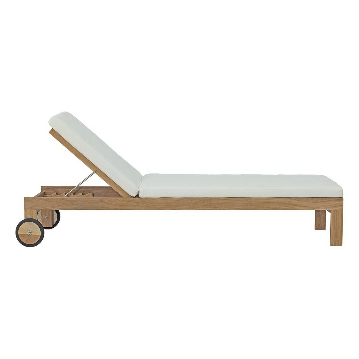 Upland Outdoor Patio Teak Chaise by Modway