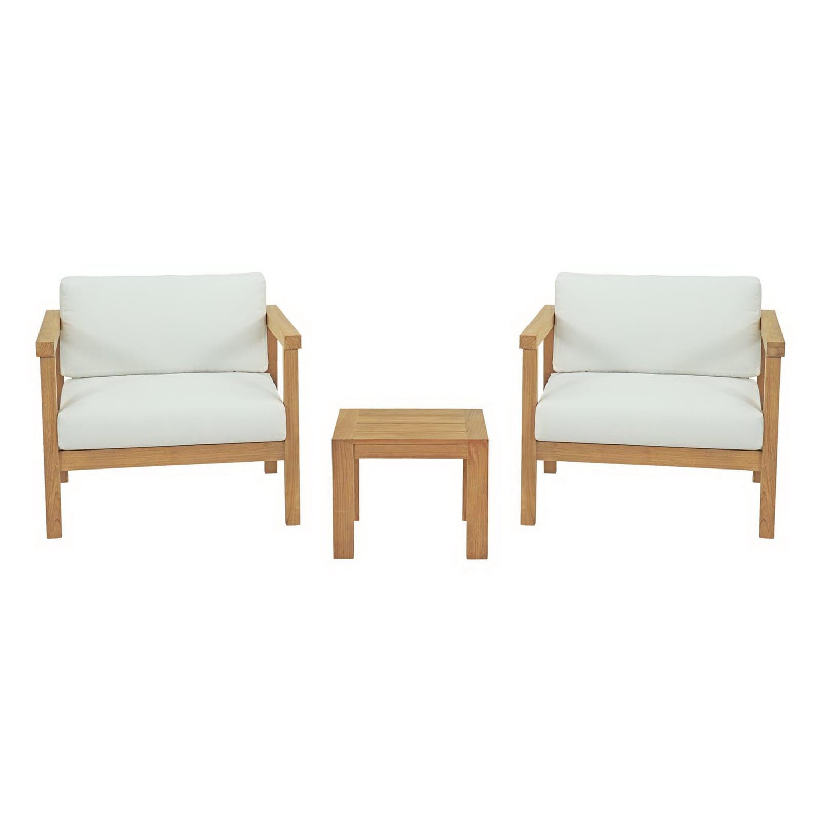 Bayport 3 Piece Outdoor Patio Teak Set by Modway