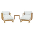 Upland 5 Piece Outdoor Patio Teak Set by Modway