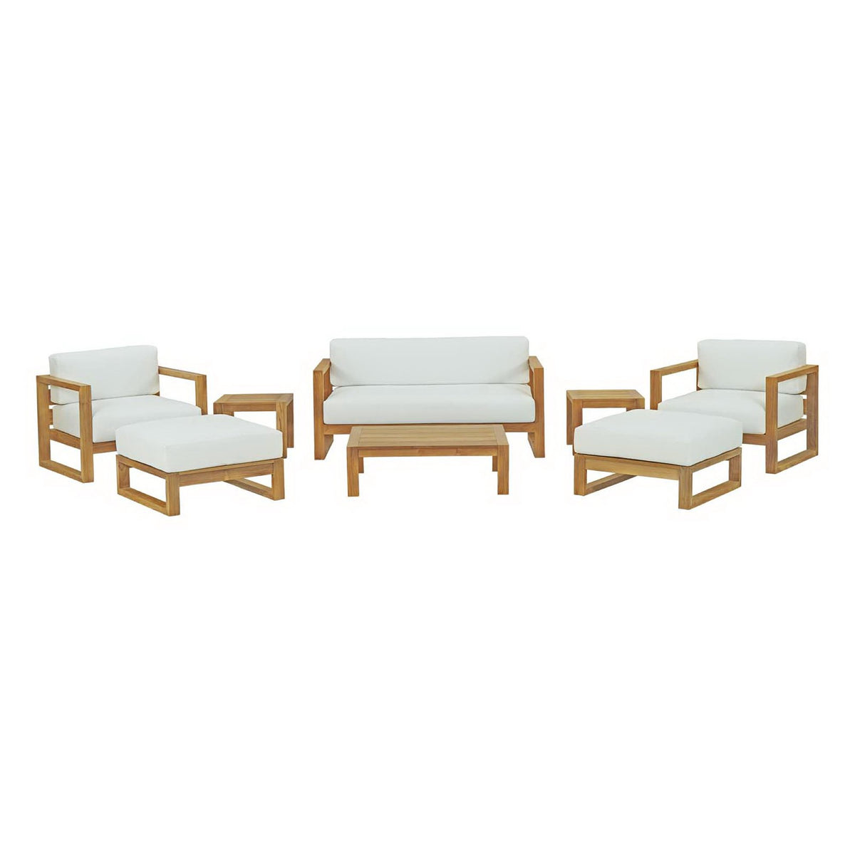 Upland 8 Piece Outdoor Patio Teak Set by Modway