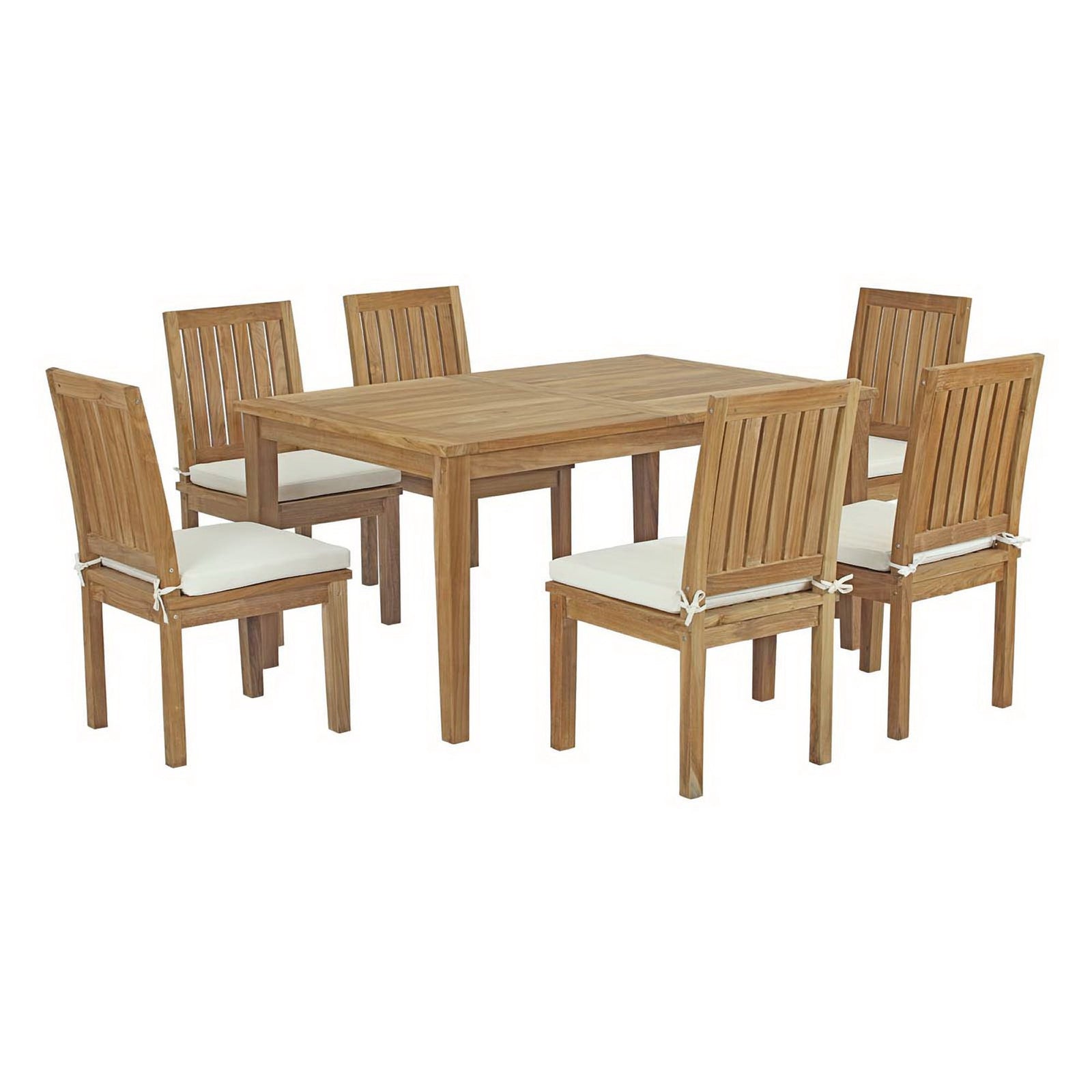 Marina 7 Piece Outdoor Patio Teak Dining Set by Modway