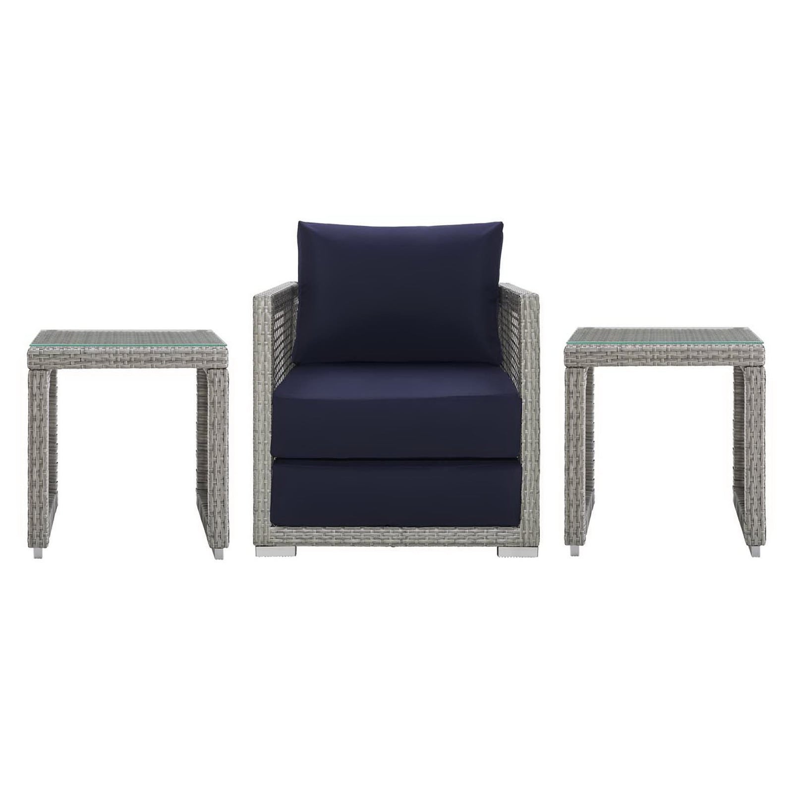 Aura 3 Piece Outdoor Patio Wicker Rattan Set by Modway