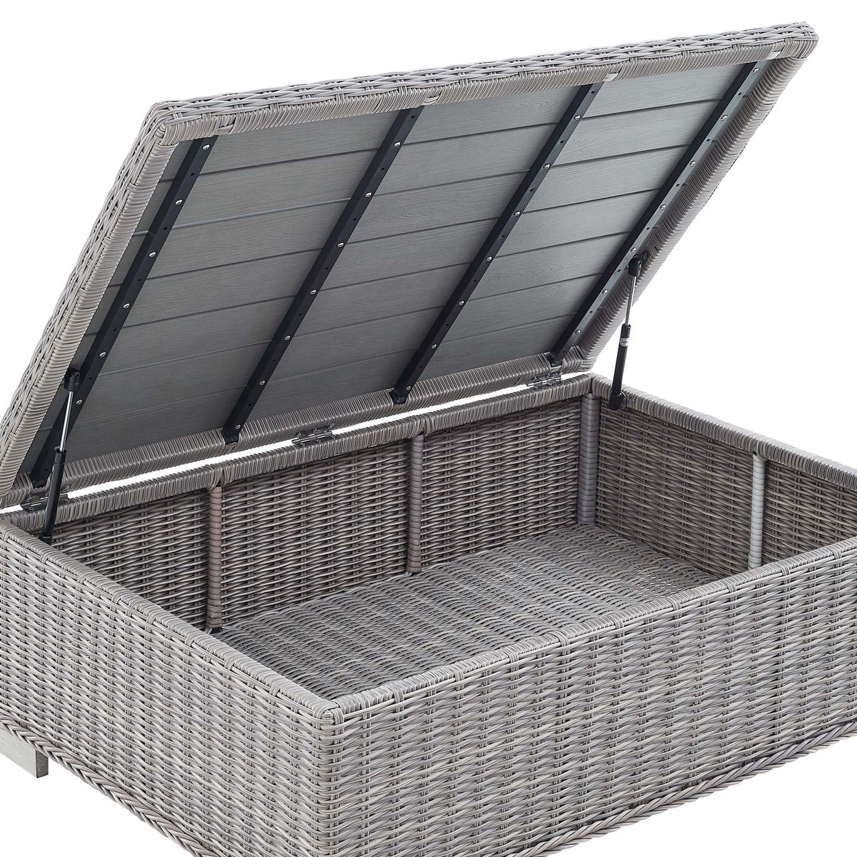 Conway 45" Outdoor Patio Wicker Rattan Coffee Table by Modway