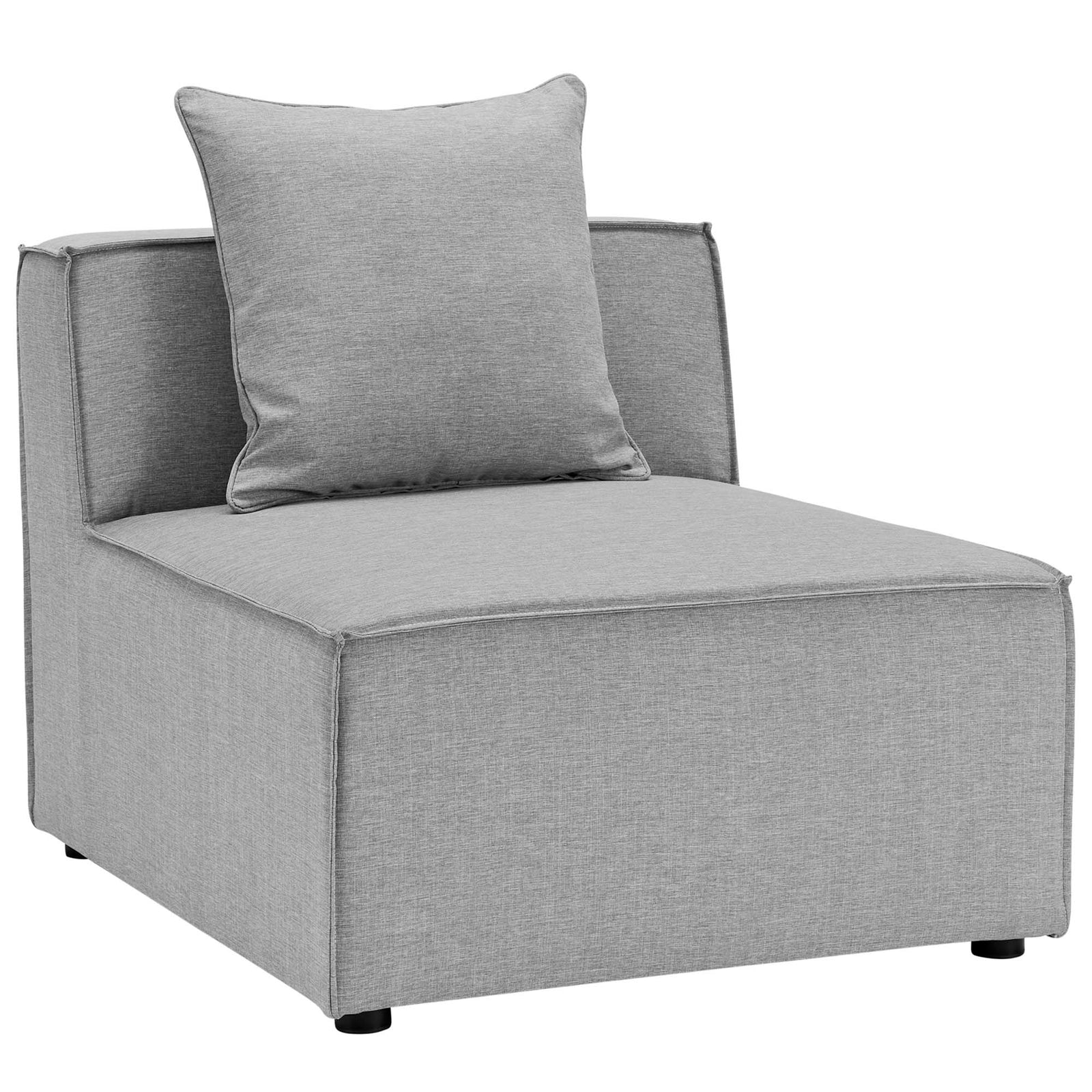 Saybrook Outdoor Patio Upholstered Sectional Sofa Armless Chair by Modway