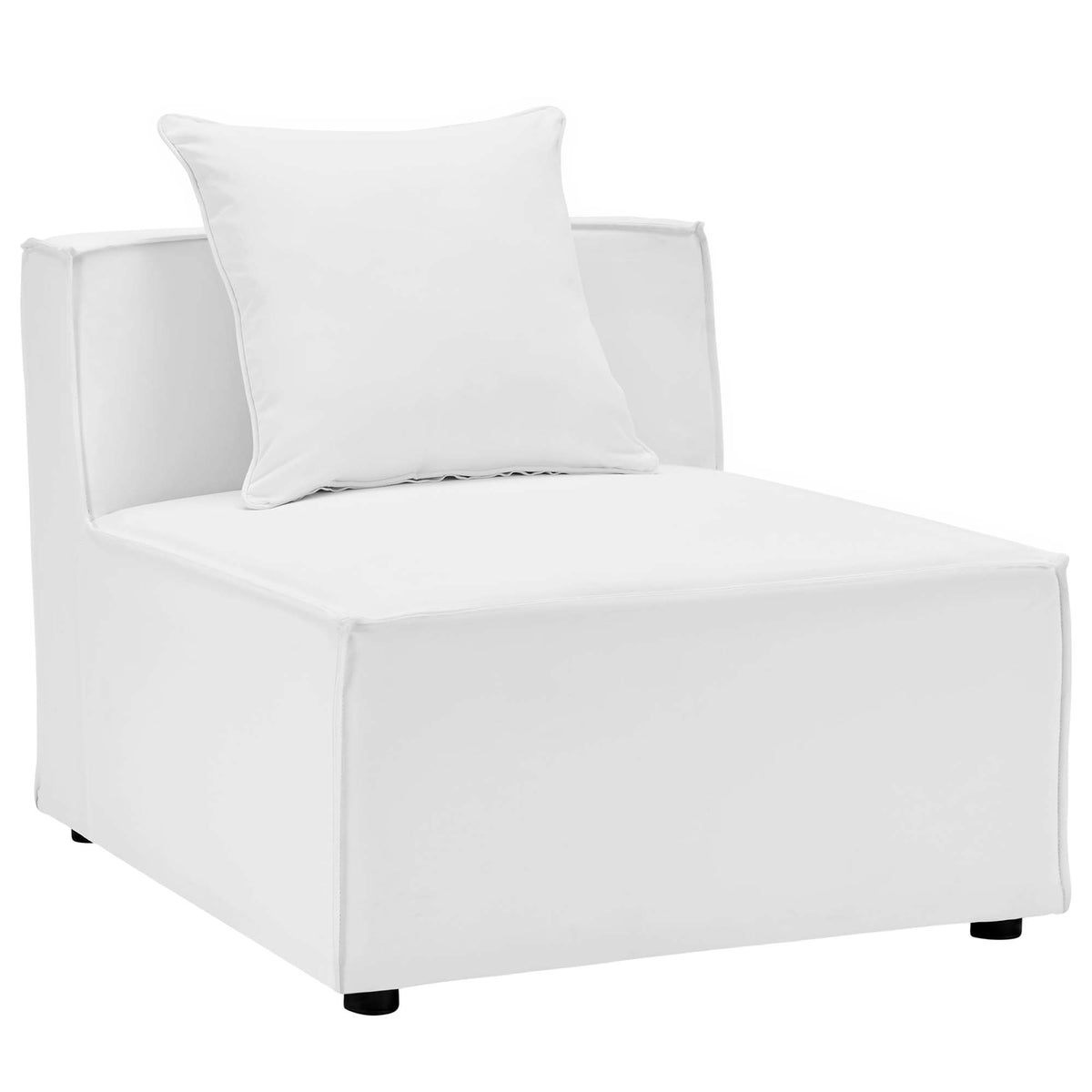 Saybrook Outdoor Patio Upholstered Sectional Sofa Armless Chair by Modway