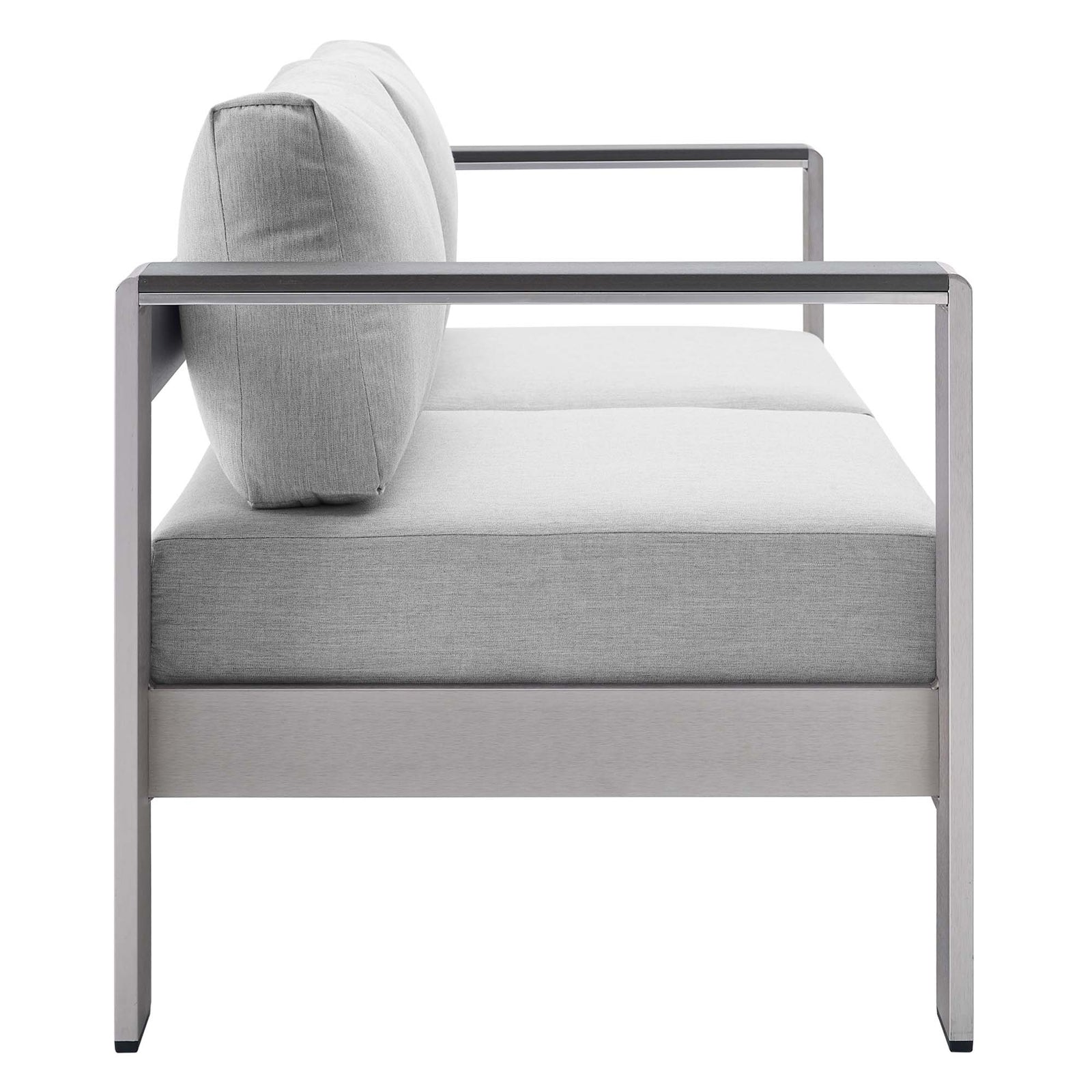 Shore Sunbrella® Fabric Aluminum Outdoor Patio Loveseat by Modway