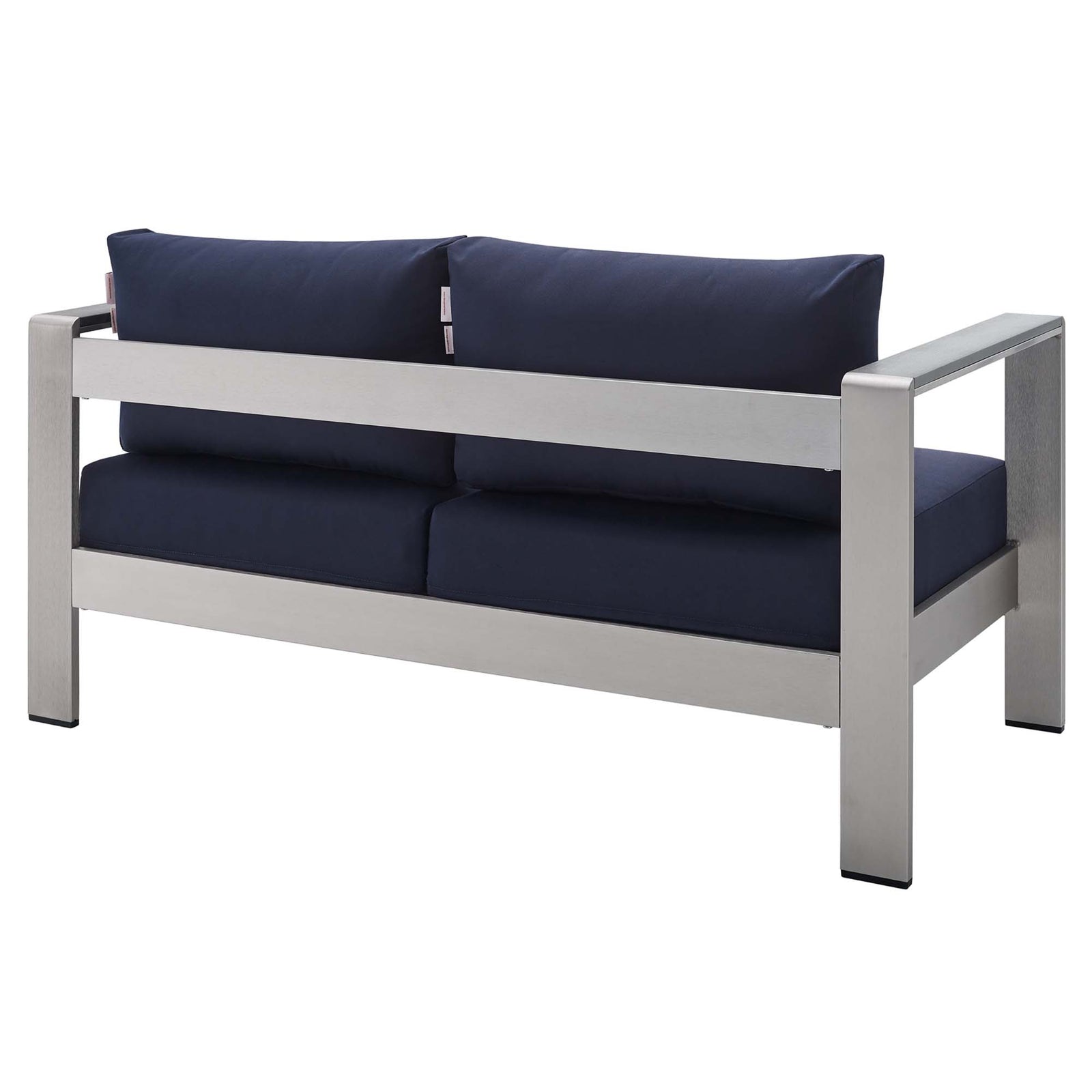 Shore Sunbrella® Fabric Aluminum Outdoor Patio Loveseat by Modway