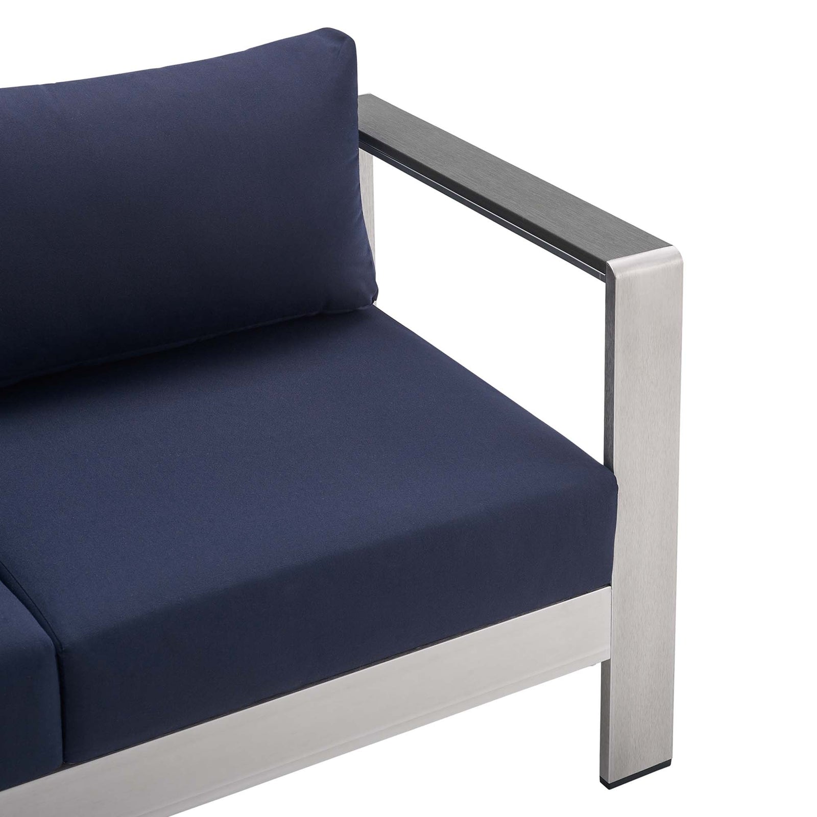 Shore Sunbrella® Fabric Aluminum Outdoor Patio Loveseat by Modway