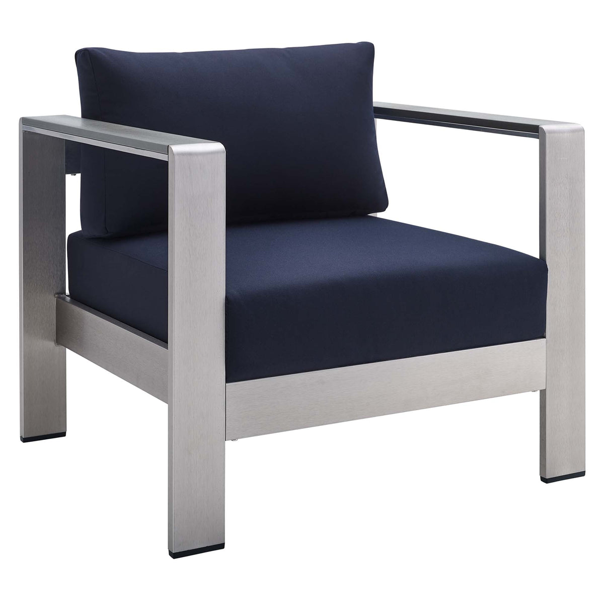 Shore 4 Piece Sunbrella® Fabric Outdoor Patio Aluminum Set by Modway