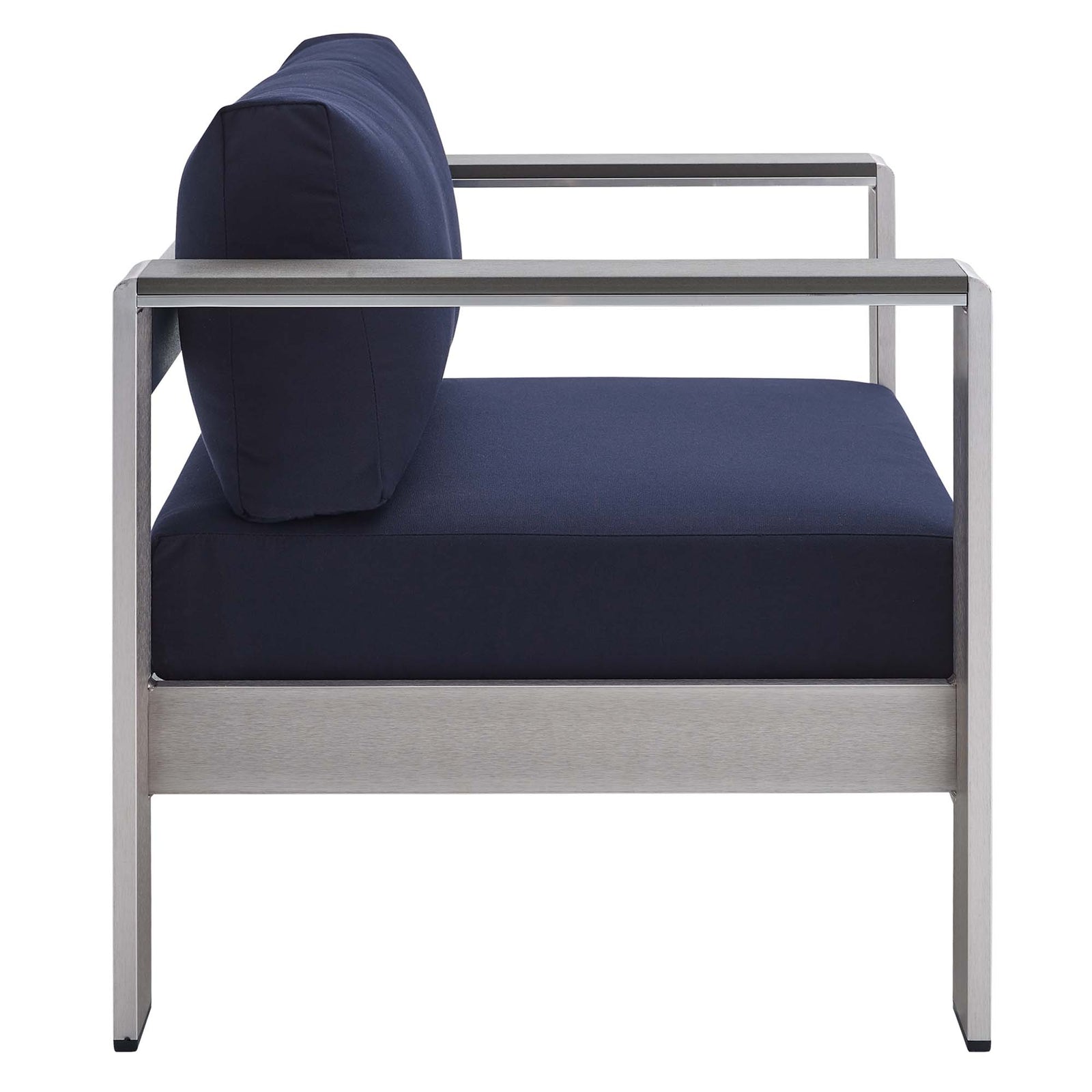 Shore 4 Piece Sunbrella® Fabric Outdoor Patio Aluminum Set by Modway