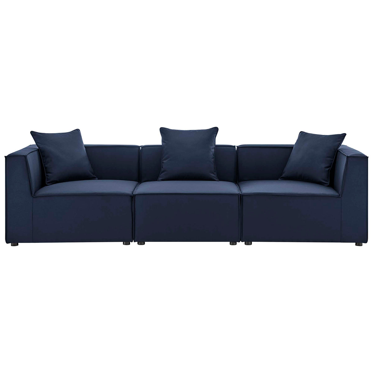 Saybrook 3-Piece Outdoor Patio Upholstered Sectional Sofa by Modway