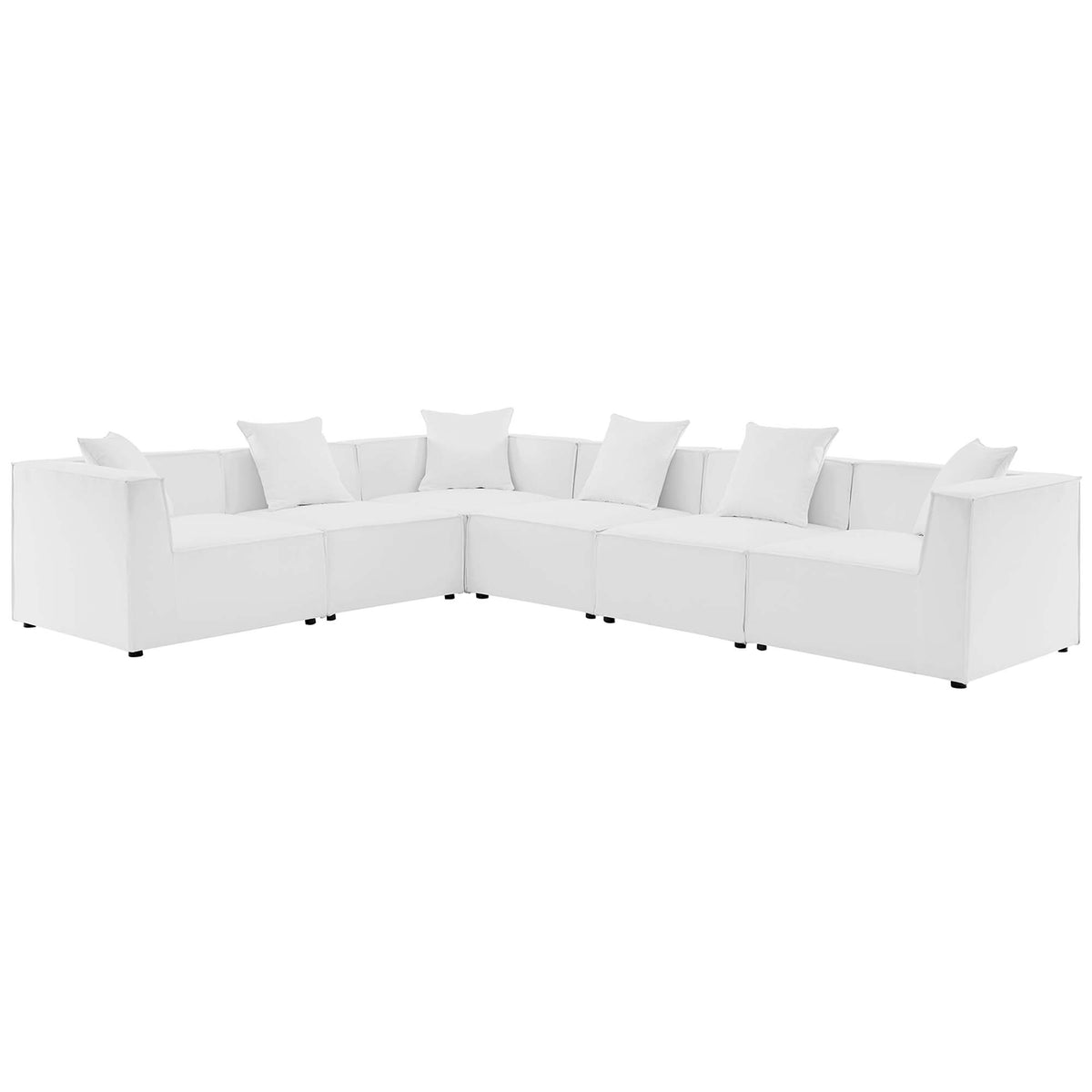 Saybrook 6-Piece Outdoor Patio Upholstered Sectional Sofa by Modway