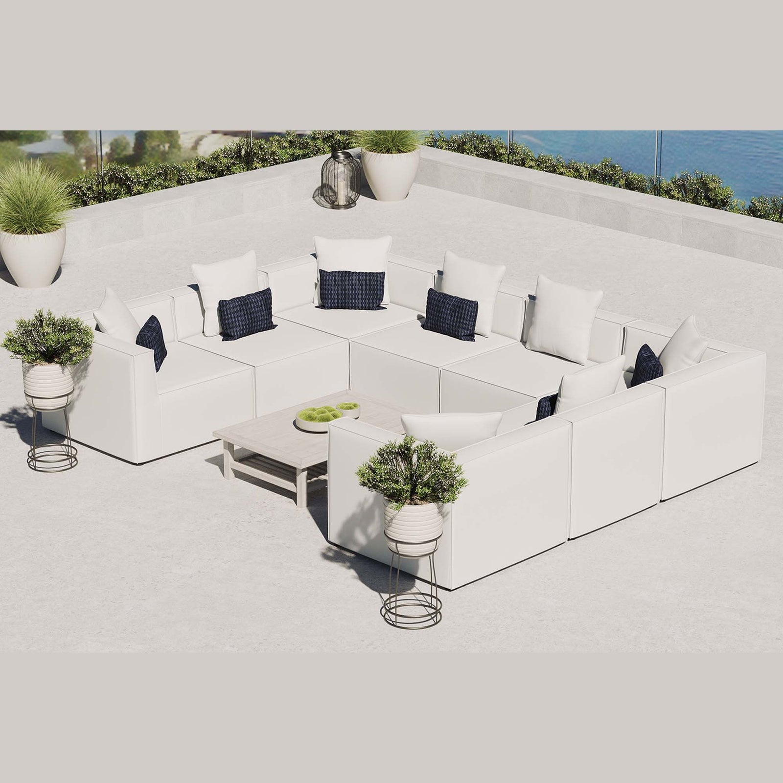 Saybrook 8-Piece Outdoor Patio Upholstered Sectional Sofa by Modway