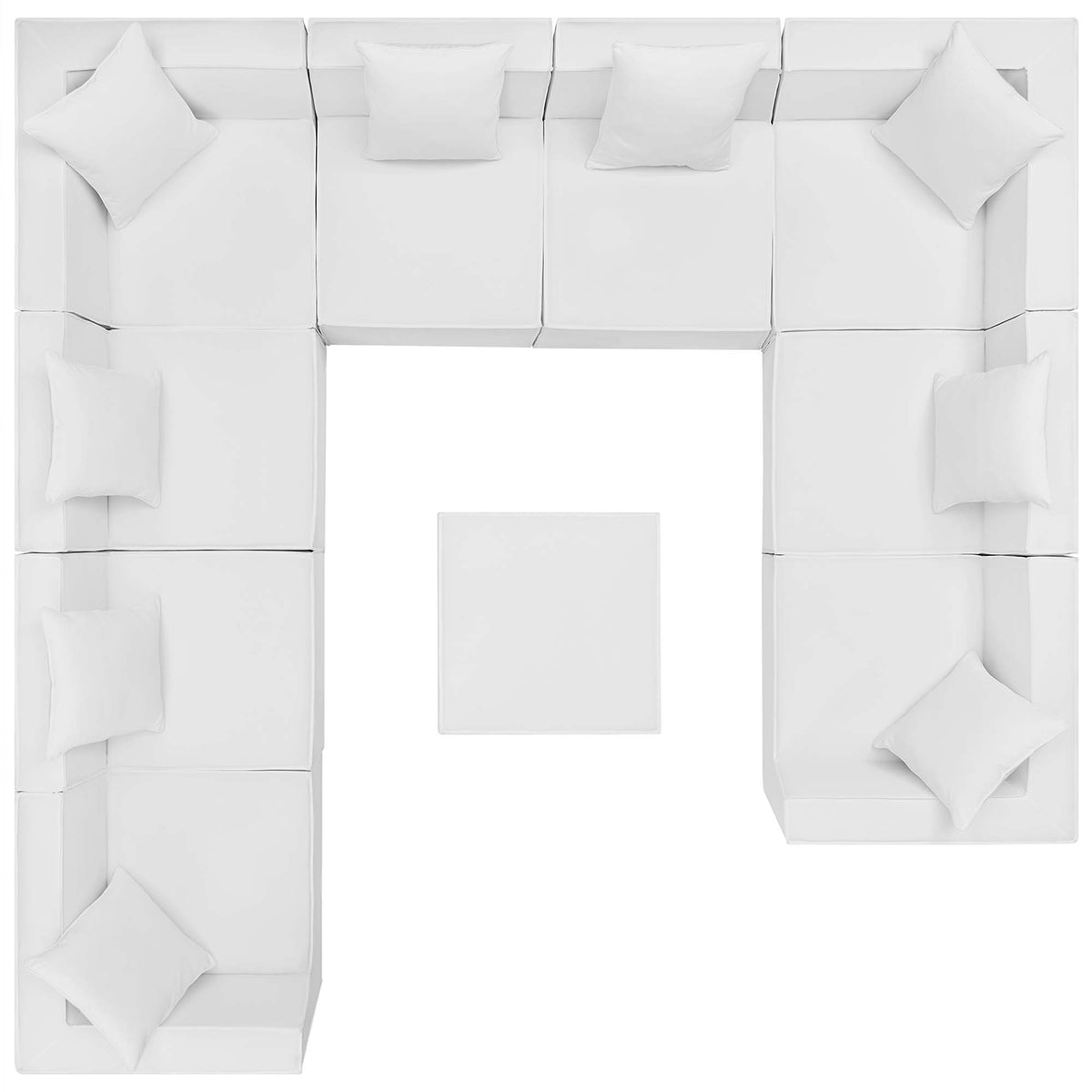 Saybrook 10-Piece Outdoor Patio Upholstered Sectional Sofa by Modway