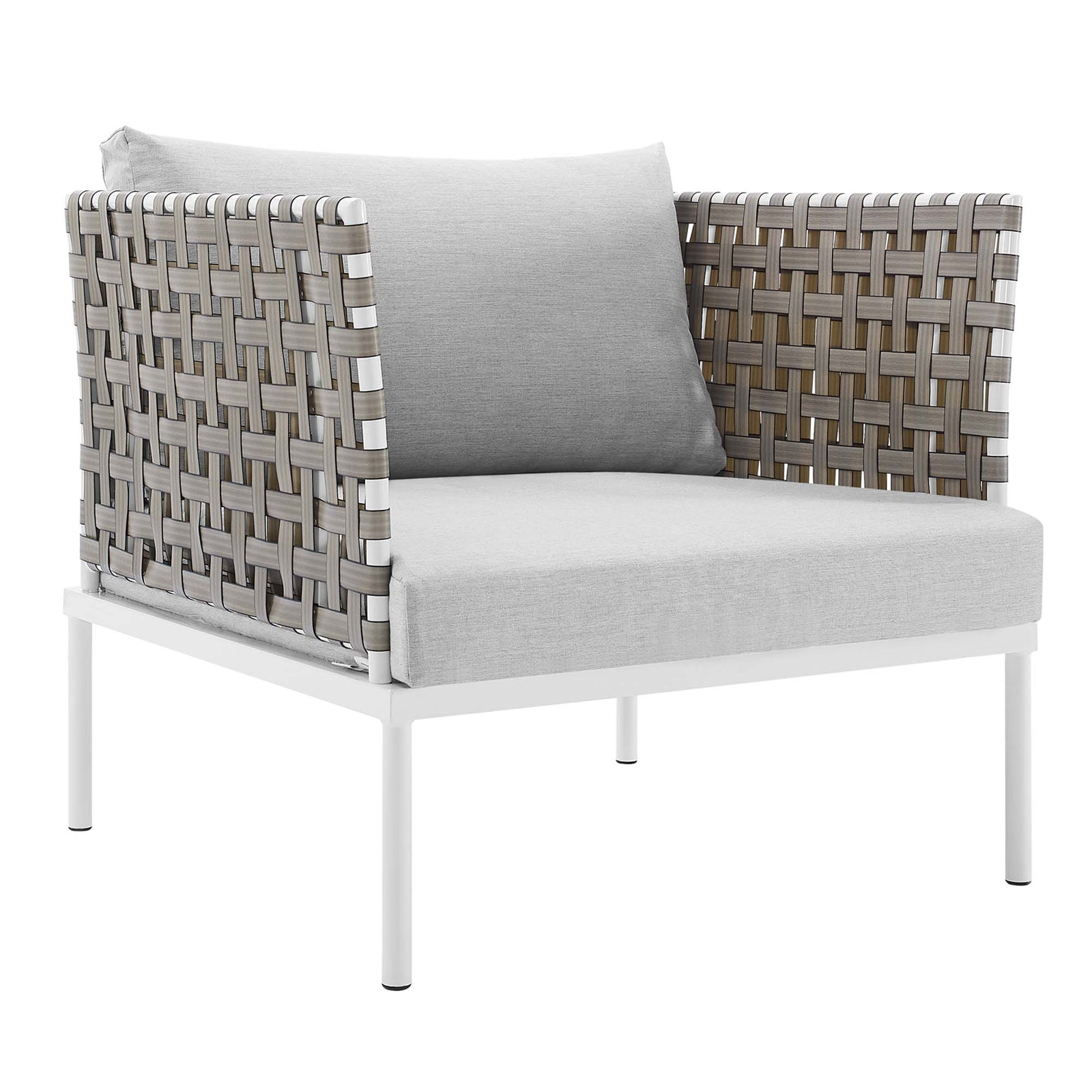 Harmony Sunbrella® Basket Weave Outdoor Patio Aluminum Armchair by Modway