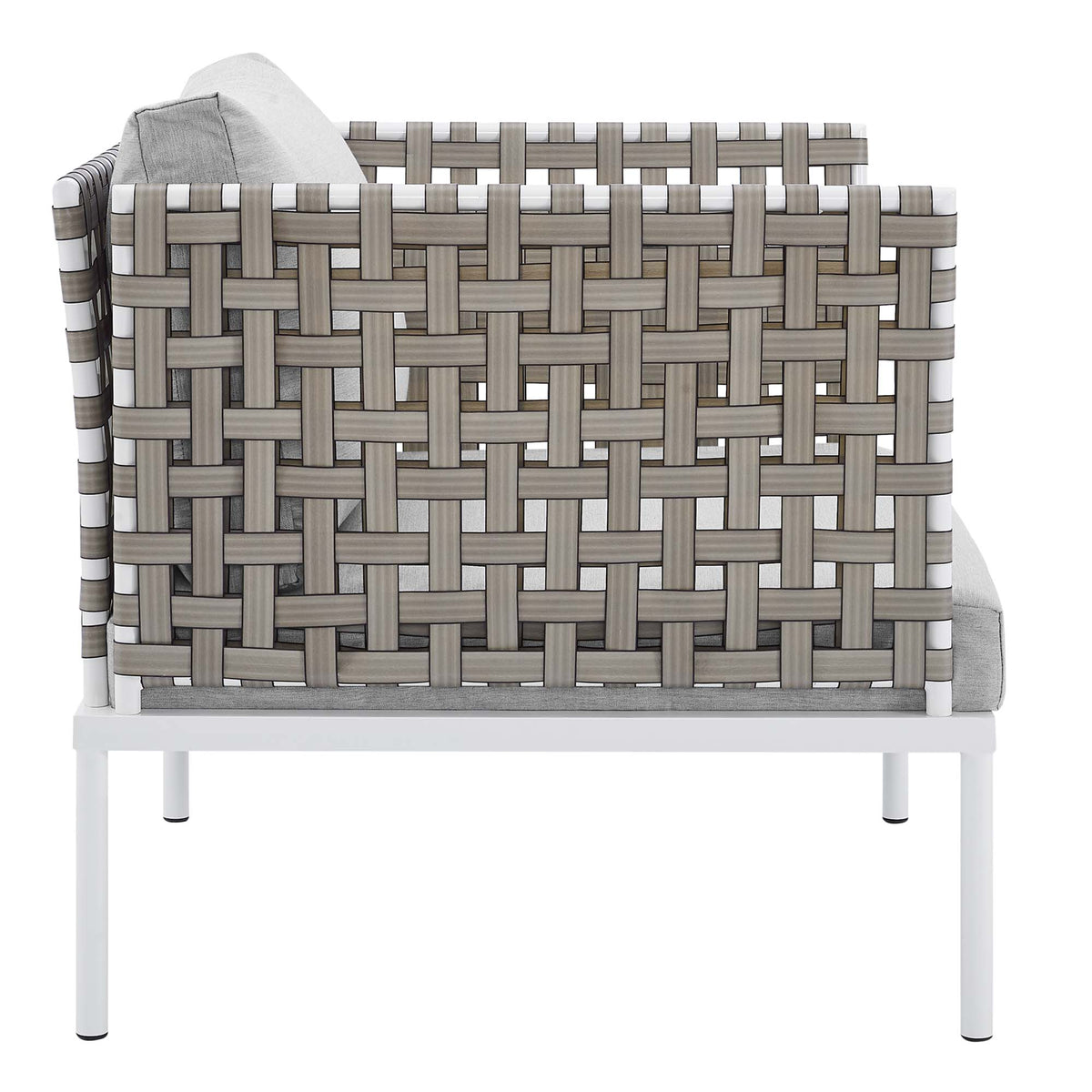 Harmony Sunbrella® Basket Weave Outdoor Patio Aluminum Armchair by Modway
