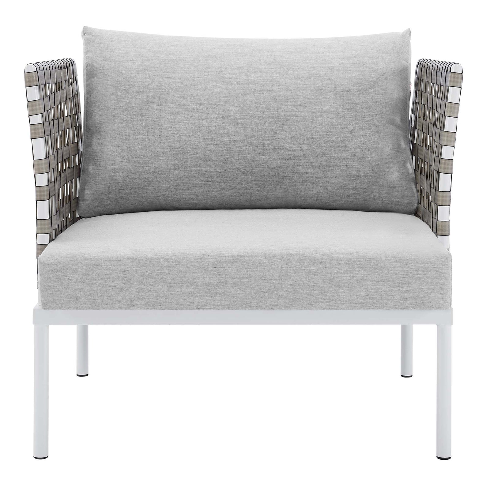 Harmony Sunbrella® Basket Weave Outdoor Patio Aluminum Armchair by Modway