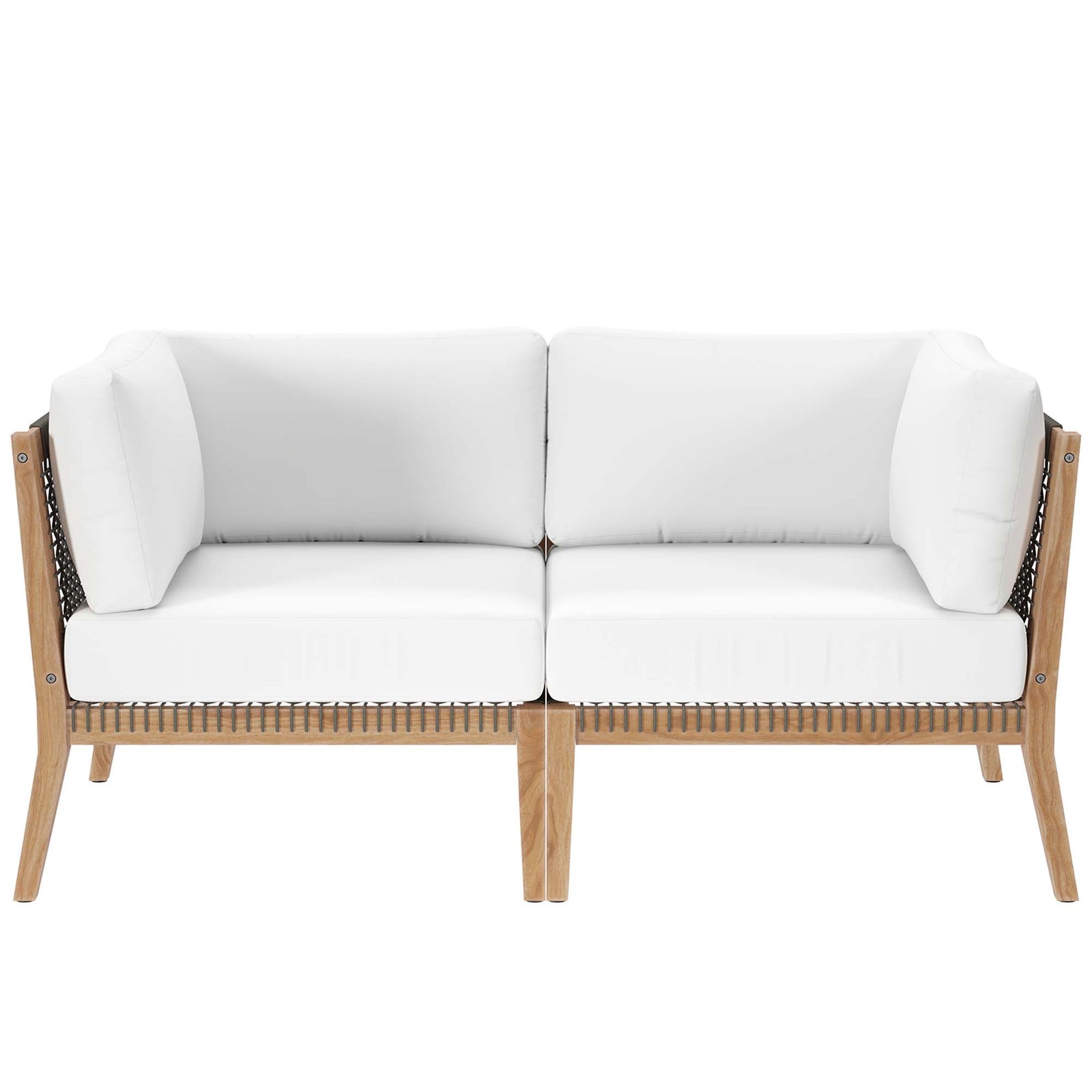 Clearwater Outdoor Patio Teak Wood Loveseat by Modway