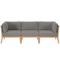 Clearwater Outdoor Patio Teak Wood Sofa by Modway