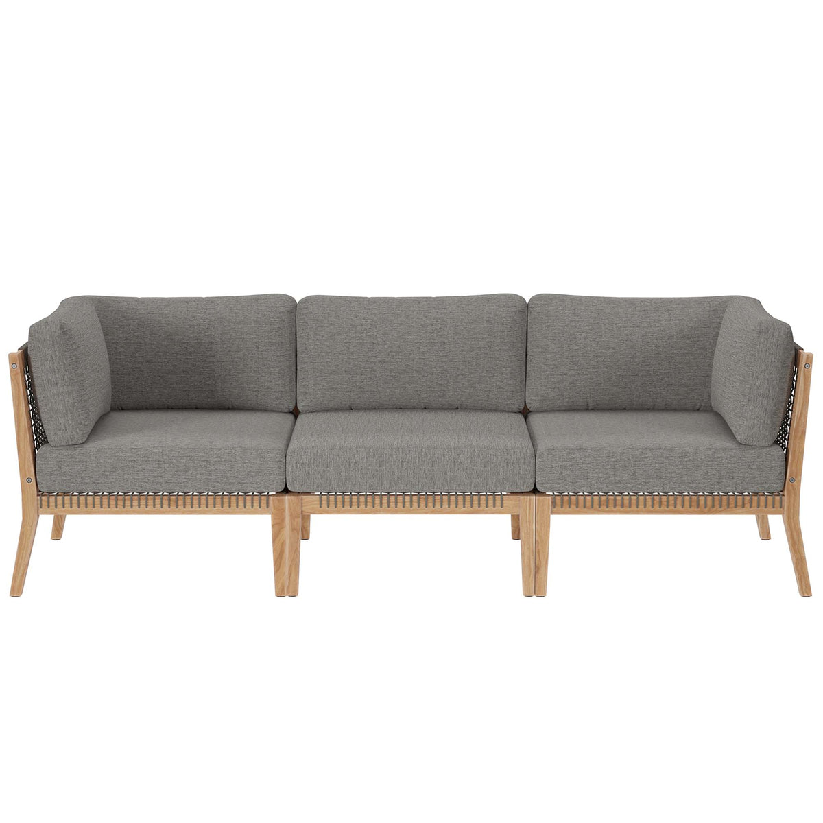 Clearwater Outdoor Patio Teak Wood Sofa by Modway