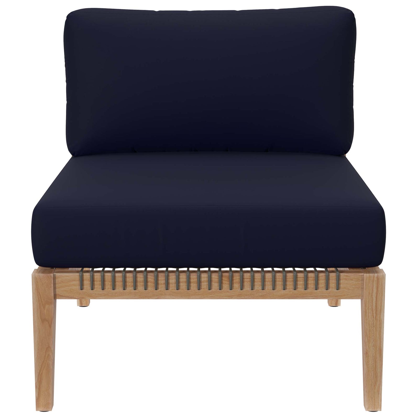 Clearwater 4-Piece Outdoor Patio Teak Wood Sectional Sofa by Modway