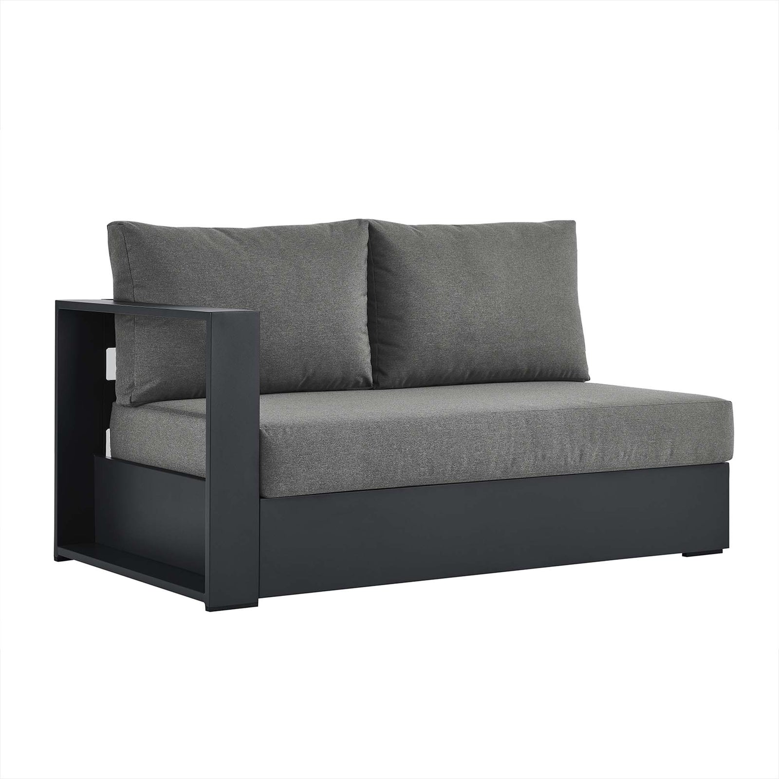 Tahoe Outdoor Patio Powder-Coated Aluminum Modular Left-Facing Loveseat by Modway